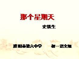 六年级下册09《那个星期天》名师优质课ppt课件